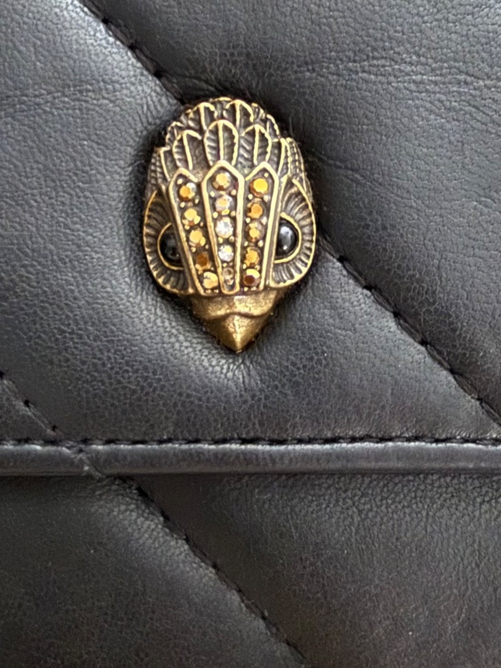 KURT GEIGER London Women’s Soho Black Leather Wallet/Crossbody Purse - Picture 3 of 15